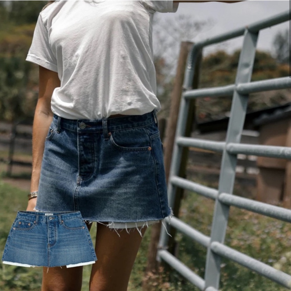 Parke Denim Skirt NWT